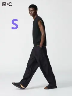 美品 25年モデル UNIQLO C ユニクロ ワイドフィットカーゴパンツ S