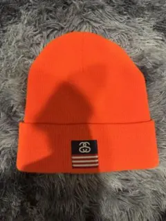 stussy オレンジ ビーニー ニット帽のサムネイル