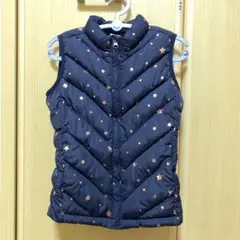 ネイビー 星柄 ダウンベスト 130cm GAP 送料込！！