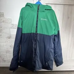 匿名配送　コロンビア　Columbia フード付き 緑と紺　オムニヒート　150