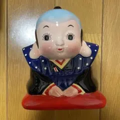 福助　古備前　貯金箱　縁起物　アンティーク　昭和レトロ　骨董品　明治　大正 福助 置物 貯金箱 縁起物 骨董品 アンティーク レトロ 人形 商売繁盛