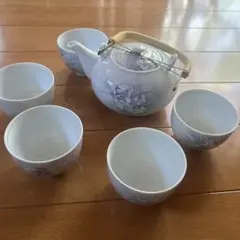 有田焼 茶道具 木製茶箱 桔梗花6点セット