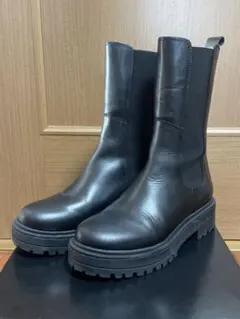 BEAUTY&YOUTH☆ BY レザーミドル サイドゴアブーツ