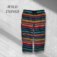 ワイルドシングス アウトドアショートパンツ【XS】ストライプ 綿100% ベルト