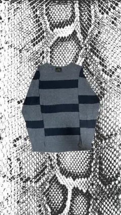 used古着 長袖　セーター　ニット　ボーダー　y2k punk 平成