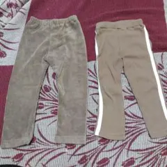 コーデュロイパンツ　 ストライプ ボトムス　 90cm　スパッツ2セット