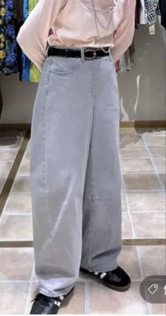 新品 スタジオクリップ カーブデニムパンツ L