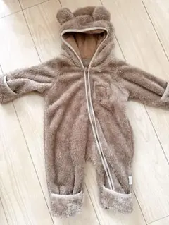クマ耳付きフリースロンパース ダッフィー風