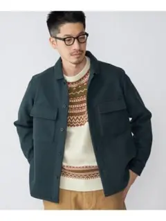 【新品タグ付き】SHIPS メルトンライクCPOシャツ