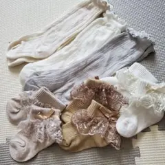 ベビー靴下セット フリル レース付き