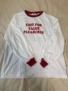 INGNI 長袖Tシャツ ホワイト/レッド