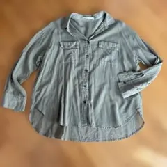 ikka 長袖シャツ カーキ Mサイズ