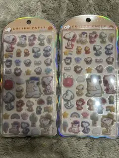 【正規品】スヌーピー 　コットンパフィー　2枚セット