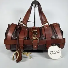 Chloe クロエ ケララ レザー ハンドバッグ ホース チャーム ブラウンのサムネイル