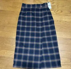 GU オンブレチェック　ナローミディスカート Lサイズ　新品未使用　ジーユー