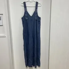 レディース デニムサロペッオーバーオール Lサイズ