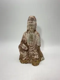 中国　清時代　木彫　観音　仏教美術　送料込み260710 中国 清時代 木彫 書巻観音 仏教美術 送料込み260710 - メルカリ