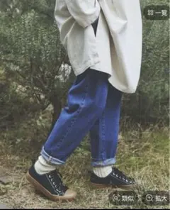 スタジオクリップ　エコデニムイージーテーパードパンツ　インディゴ