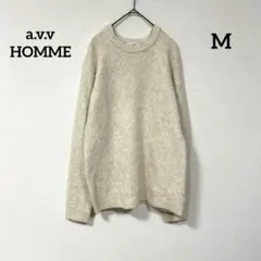 a.v.v HOMME ダイヤモンドパターン ニットセーター 立体感