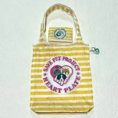 SAVE PET PROJECT エコバッグ イエロー ボーダーのサムネイル