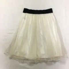 PAGEBOY チュールフレアスカート ホワイト Fのサムネイル
