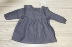 新品 ベビー ワンピース 70-80 女の子 くすみカラー 長袖