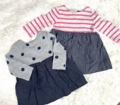 Baby GAP 水玉ワンピース　ボーダーワンピース　12-18ヶ月　80