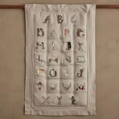 Coral&Tusk コーラルアンドタスク キルト アルファベット CORAL&TUSK [Alphabet Quilt] 動物柄アルファベット刺繍キルト