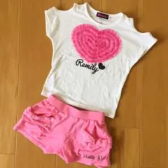Remily♡ピンクハートTシャツのみ❣️キスドロップメゾピアノアプレレクール