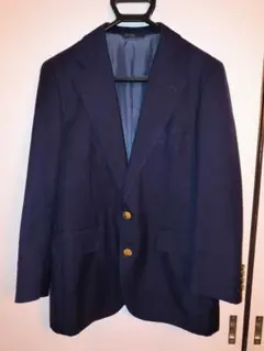 ポロラルフローレン テーラードジャケット 紺ブレ ウール 金ボタン
