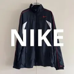 ナイキ トラックジャケット L レッドライン 10s 軽量 メッシュ 古着