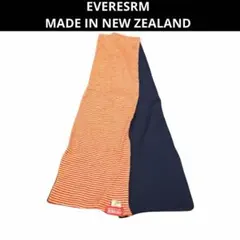 everwarm エバーウォーム オレンジとネイビー両面ストライプマフラー