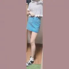[韓国]デニム ミニスカートのサムネイル