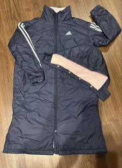 adidas ロングダウンコート J150 ネイビー