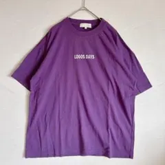 LOGOS DAYS ロゴスデイズ バックプリント Tシャツ 紫　L 綿100のサムネイル