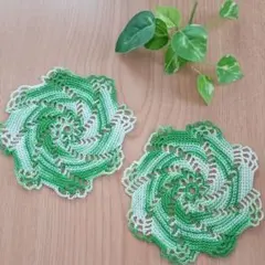 No.320　レース編み　ドイリー　ハンドメイド