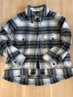 ユニクロ　+Cウール混紡 チェック柄ジャケット