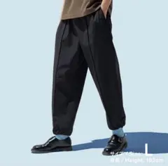 【新品】ファミリーマート　ナイロンジョガーパンツ 黒　L