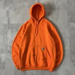 苺*瑚様 USA規格　カーハート　パーカー　オレンジ　ヘビーウェイト　肉厚　ワー