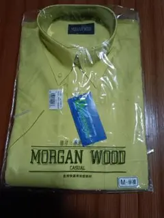 MORGAN WOOD 半袖シャツ Mサイズ イエロー