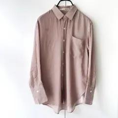 スピックアンドスパン　ポリエステル　ストライプブラウス