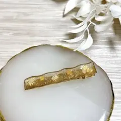 花柄　ヘアピン　レジン