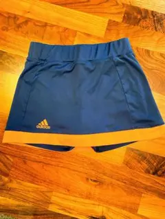 adidasスコート ネイビー/オレンジ　130cm ジュニア　テニスウェア
