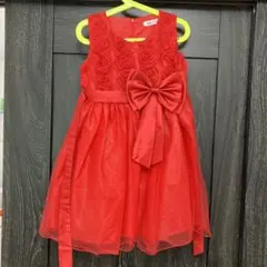 ドレス　赤　ピアノ発表会　新品未使用　120