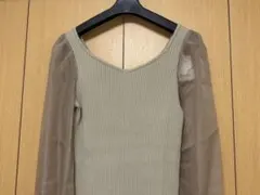 【新品】PEACH JOHN シアーパスリ DKニットワンピ S/M ベージュ