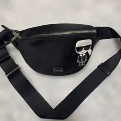 希少 KARL LAGERFELD ラウンド ショルダーバッグ ブラック - メルカリ