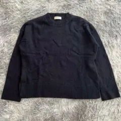 希少❗カシミヤ ウール【イネド】ダークネイビー セーター M ビッグシルエット