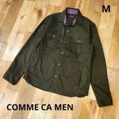 美品✨コムサメン★シャツジャケット　オリーブ　カーキ　M　アウター