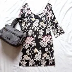 【DIANE von FURSTENBERG】シルク100% 花柄ワンピース M