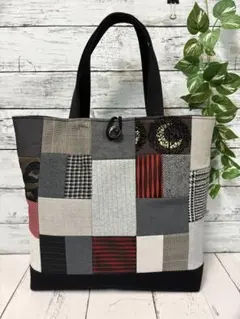 古布 パッチワーク 手さげバッグ ハンドメイド - メルカリ